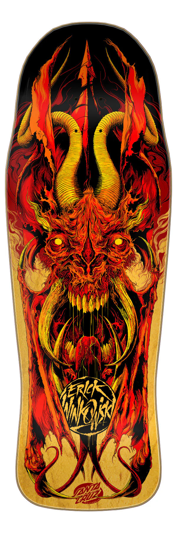 Santa Cruz Winkowski Primeval Pro Shaped Skateboard Deck detail close-up