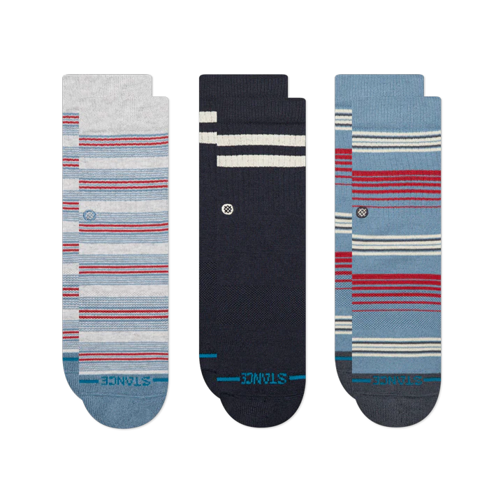 Stance Easton 3 Pack Kids Socks detail showing fabric and design