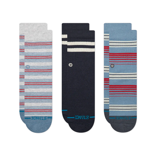 Stance Easton 3 Pack Kids Socks detail showing fabric and design