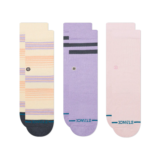 Stance Kids Novi 3 Pack Socks assorted crew socks front view