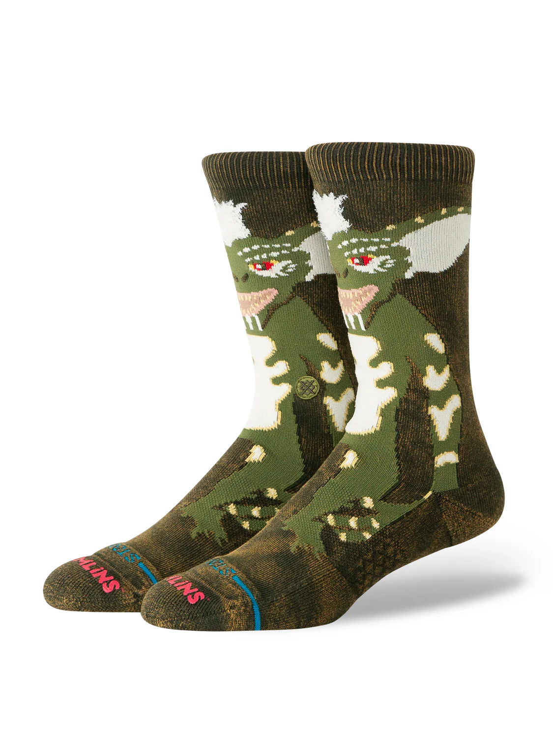 Stance Stripe Gremlins Crew Socks detail showing Gremlins-inspired stripe design