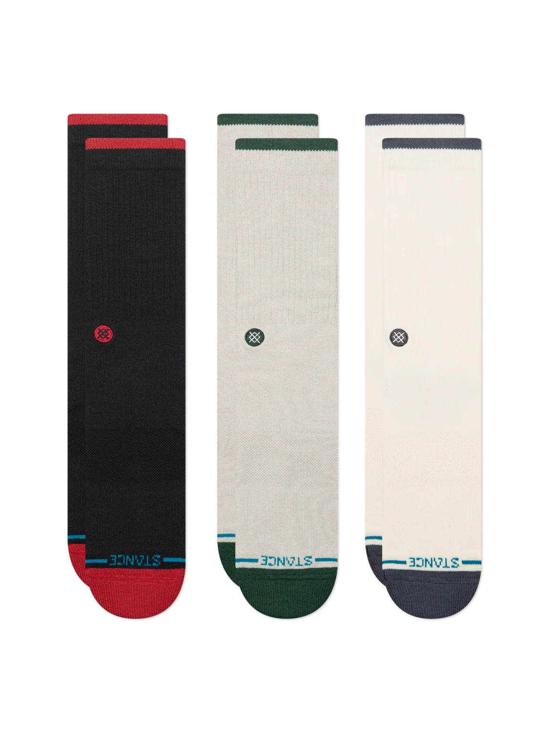 Stance Toner Crew 3 Pack Socks detail close-up