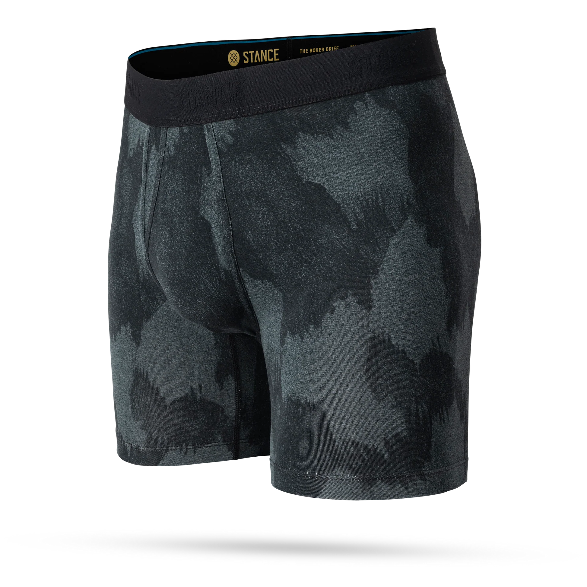 Stance Watercolor Dye Boxer Brief detail showing watercolor dye pattern