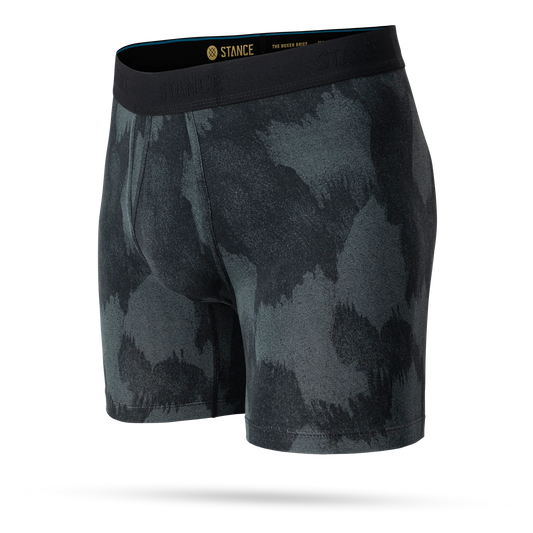 Stance Watercolor Dye Boxer Brief detail showing watercolor dye pattern