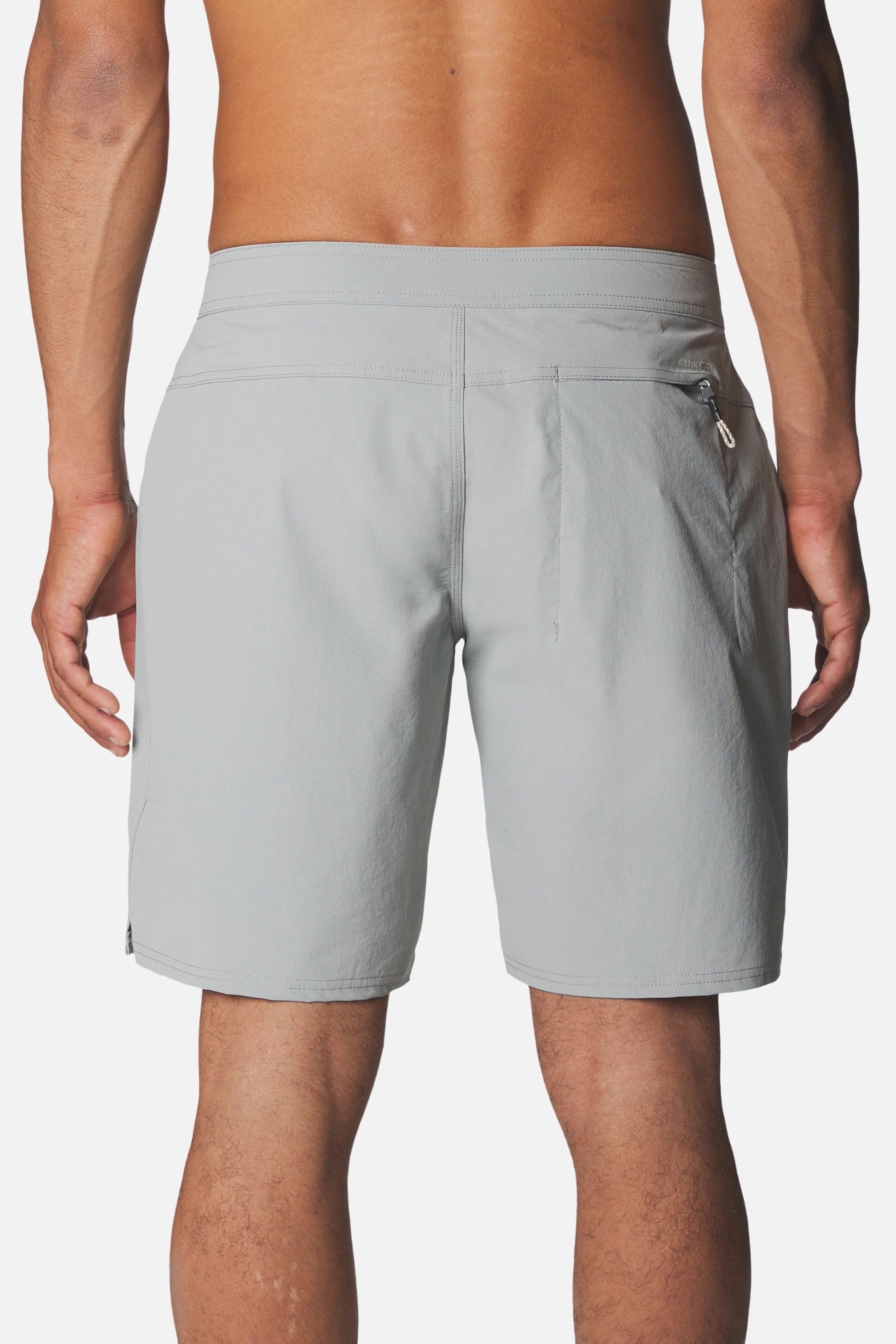 Katin OTG Crest Surf Trunk back zip pocket and fin key detail
