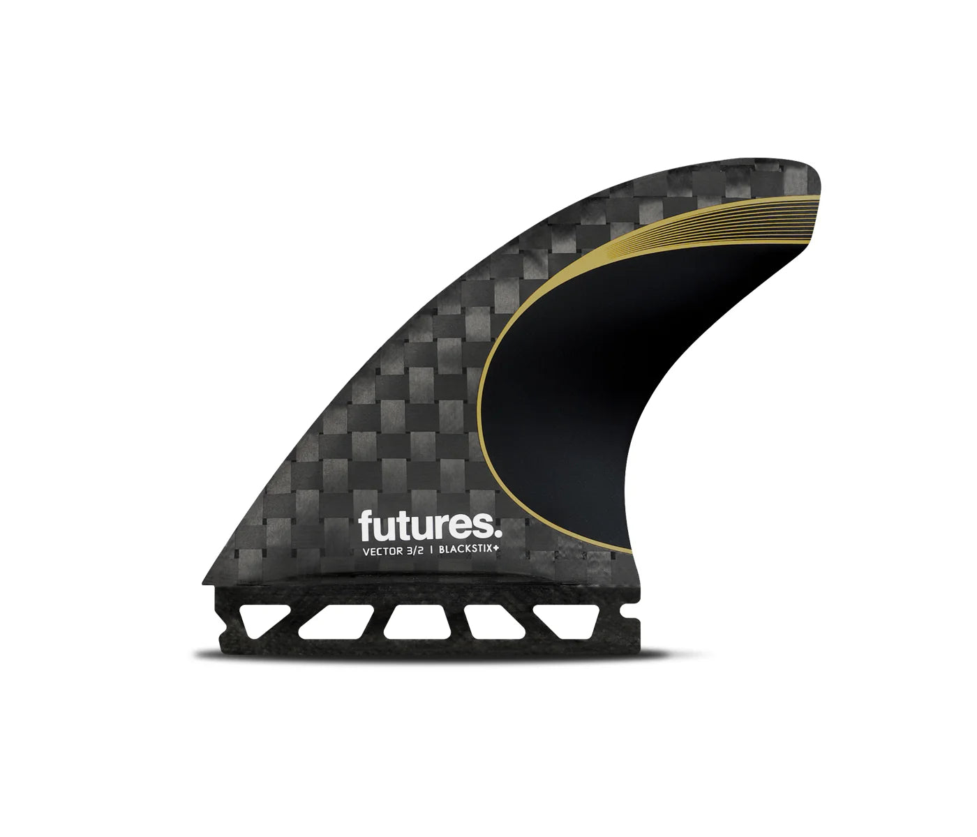 Vector Blackstix 3/2 Thruster Medium Futures Fins detail close-up