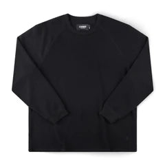 Former AG Raglan Waffle Sweater Black front view