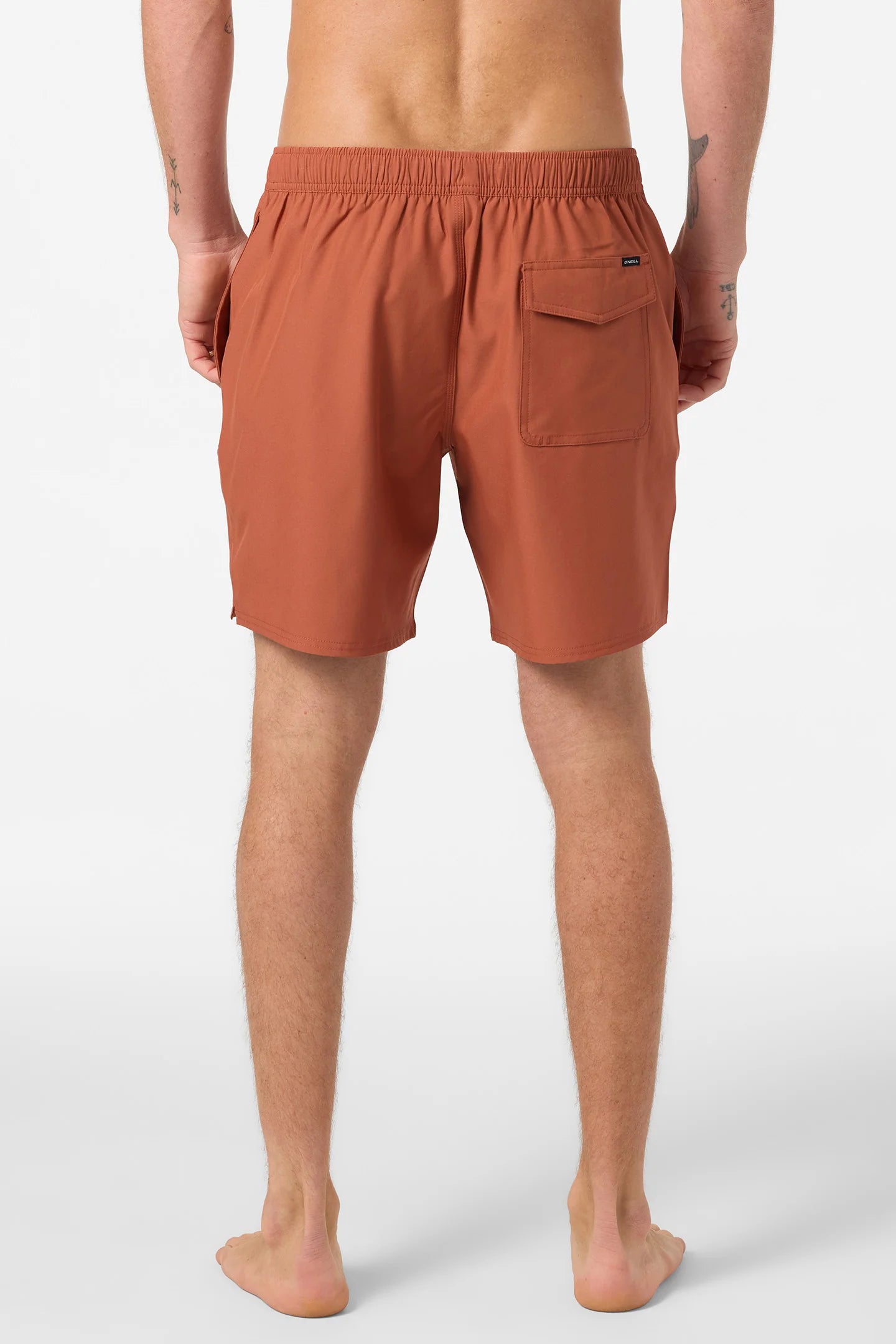 O’Neill Lennox Hermosa Solid Volley 17 Swim Trunks back view