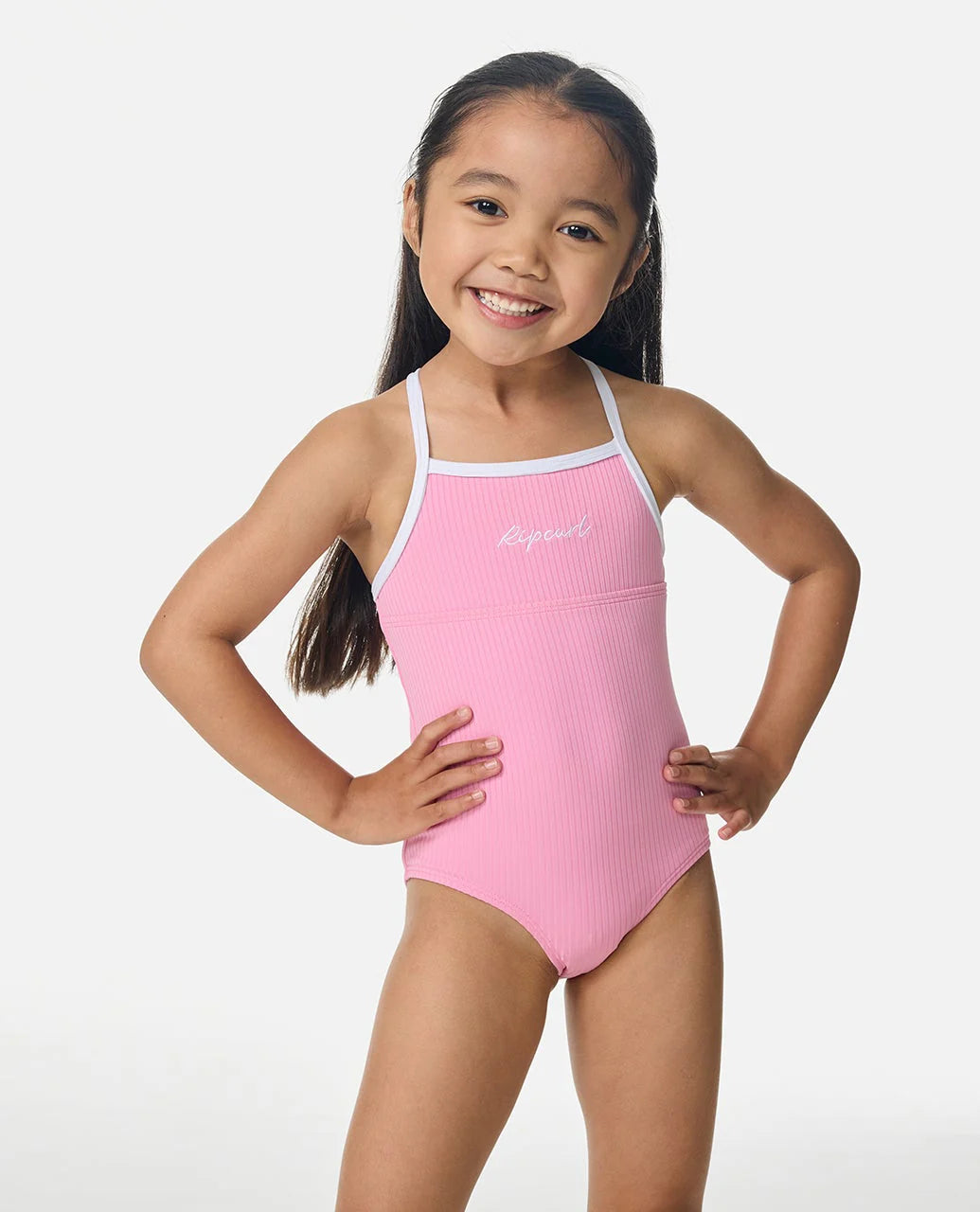 Rip Curl ribbed swimsuit fabric detail