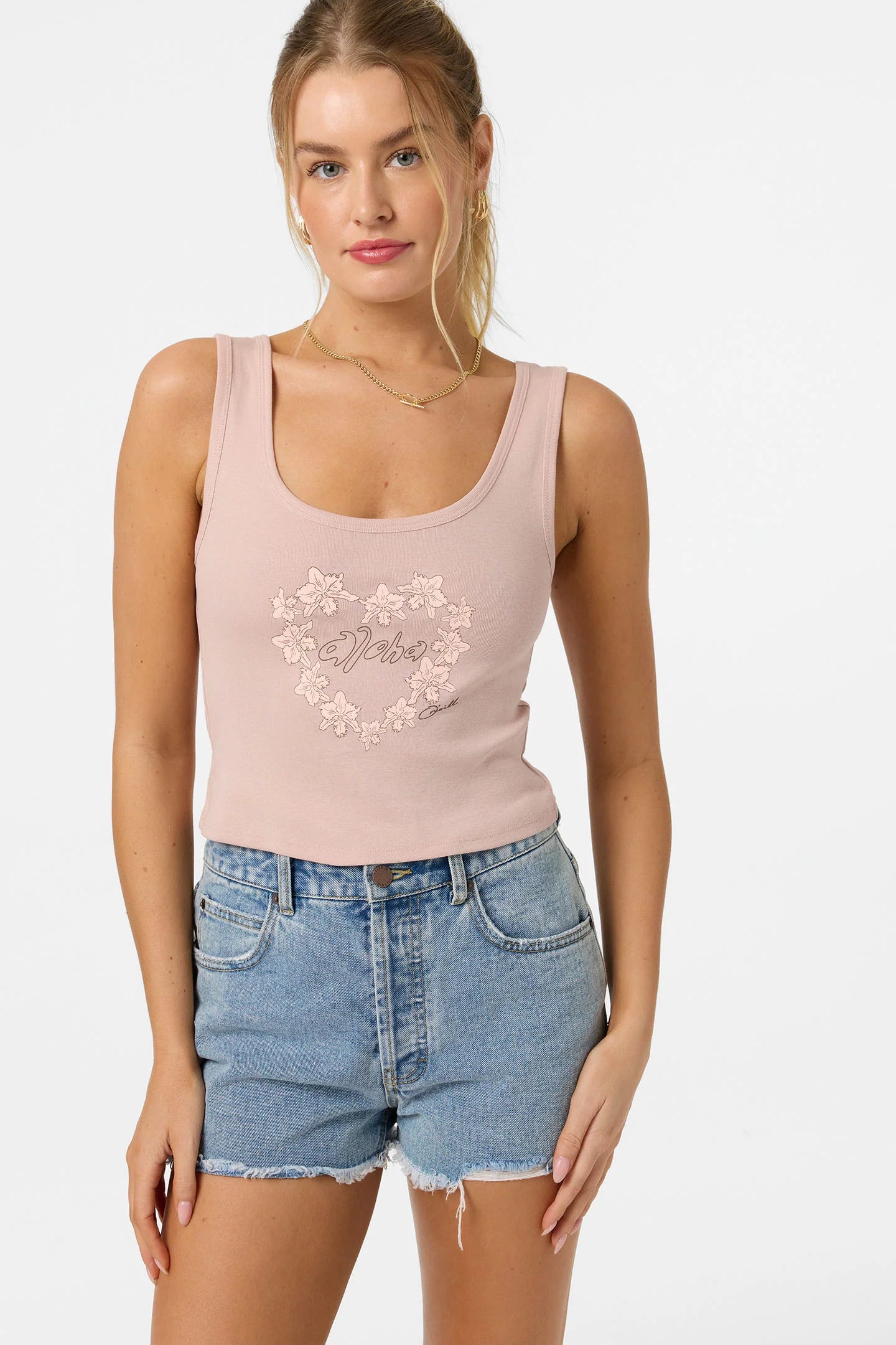 O’Neill Leah Hawaii Scoopneck Tank front view