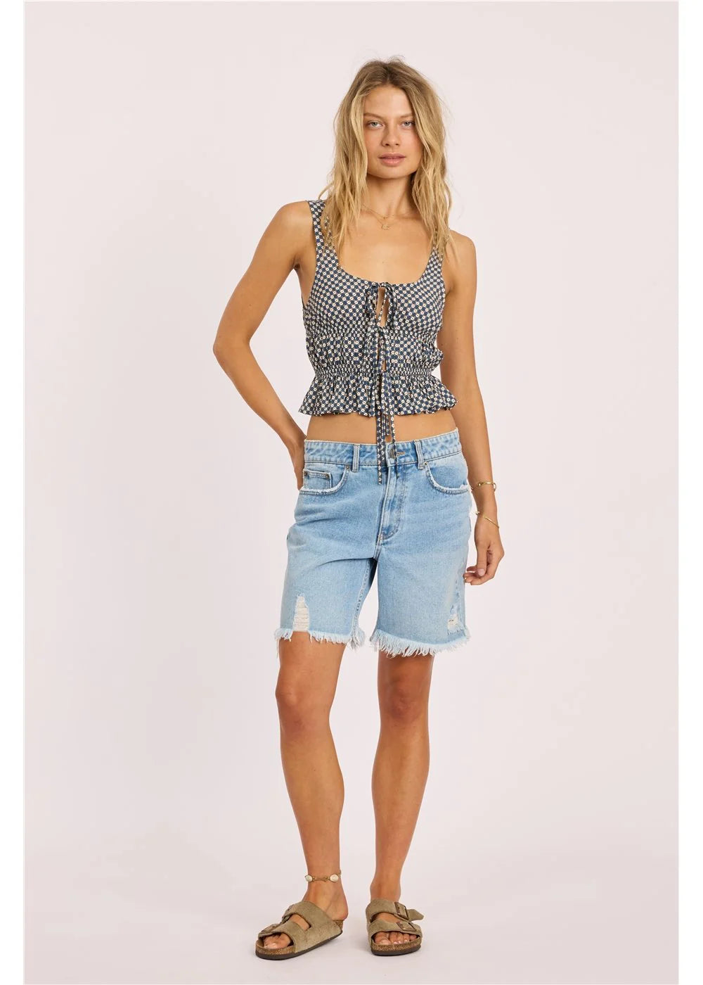 Sisstr Seas The Day Woven Tank front view