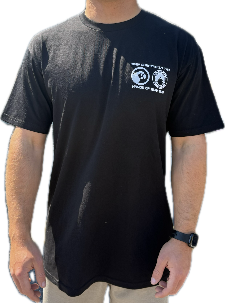 Parrot Surf Shop x Building the Revolution Surf Shop Day Tee front view