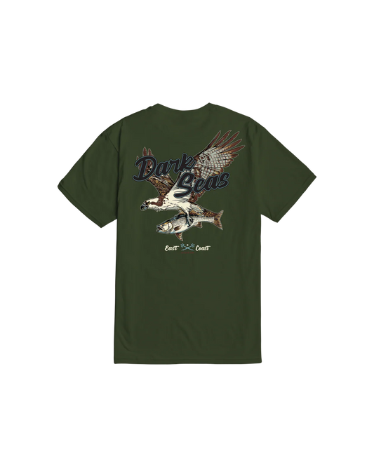 Dark Seas Osprey graphic t-shirt back print view