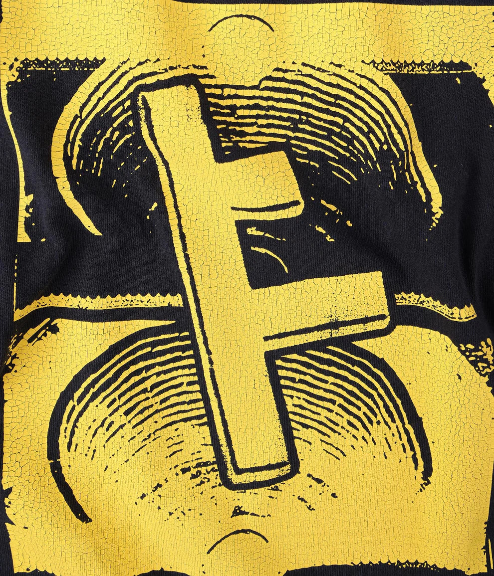 Former Slant F Crux logo detail close-up