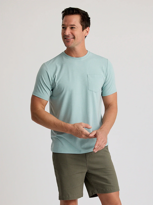 Freefly men’s Bamboo Flex pocket tee front view hom