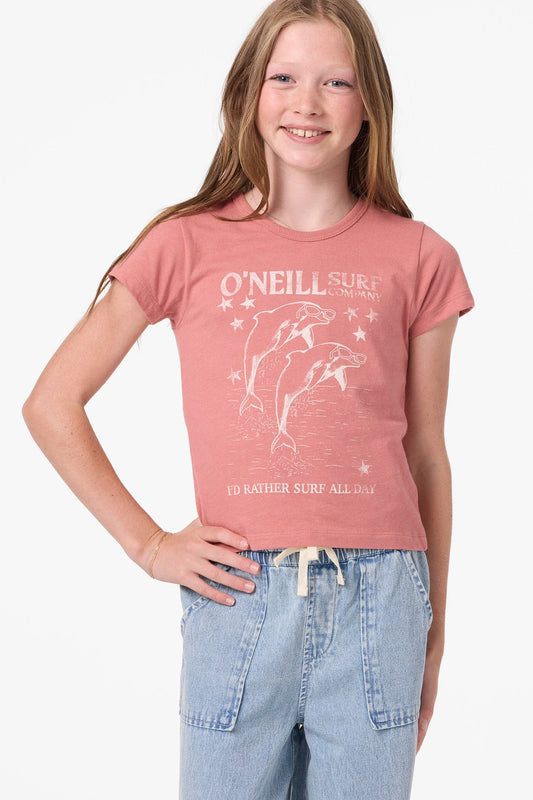 O’Neill girls Willa skimmer tee front view