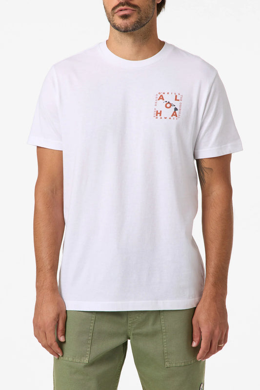 O’Neill Hawaii Layout Classic Tee front view