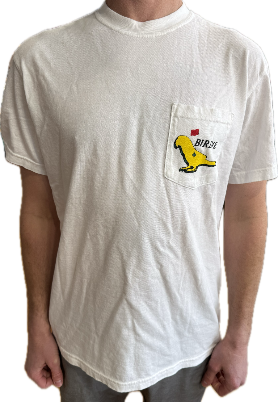 Parrot Birdie Pocket Tee front view with chest pocket