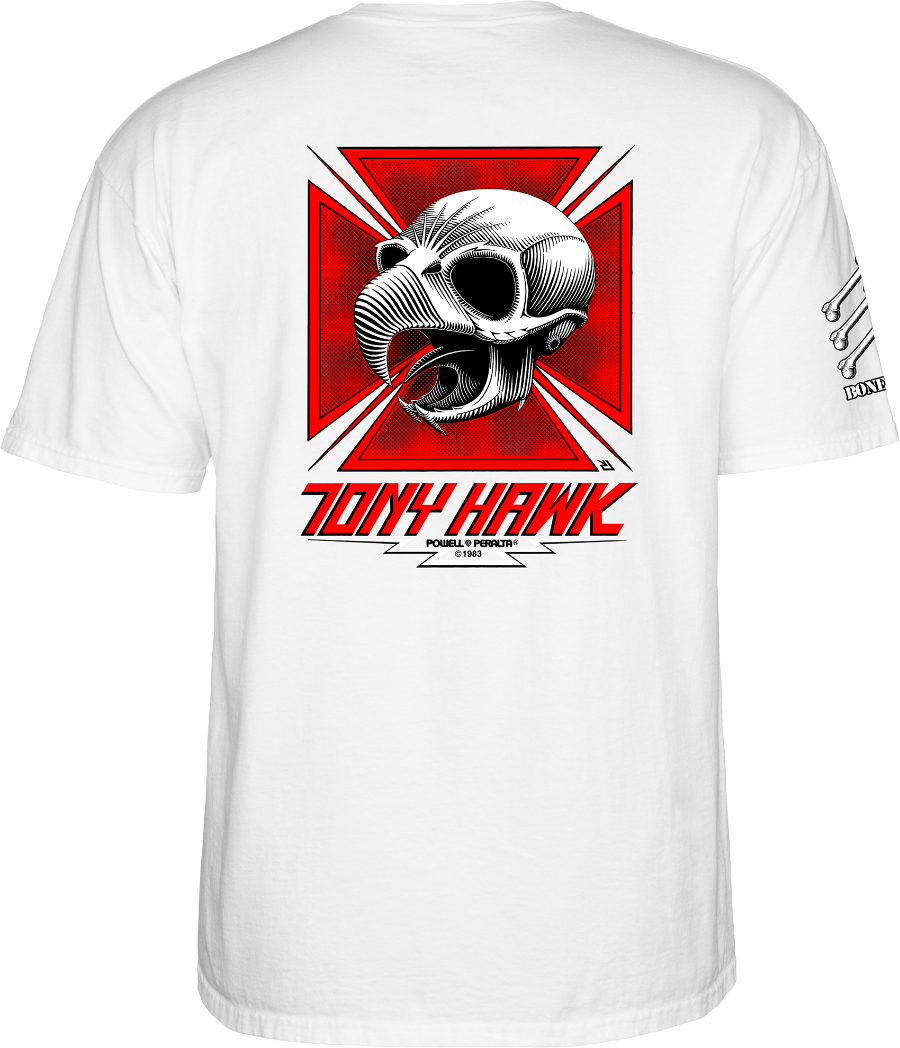 Powell Peralta Bones Brigade Tony Hawk 17th Series Tee back graphic