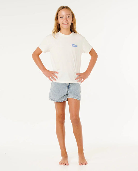 Rip Curl Ocean Break Relaxed Tee girls front view