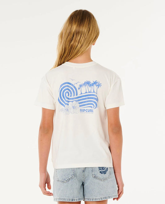 Rip Curl girls relaxed tee side angle