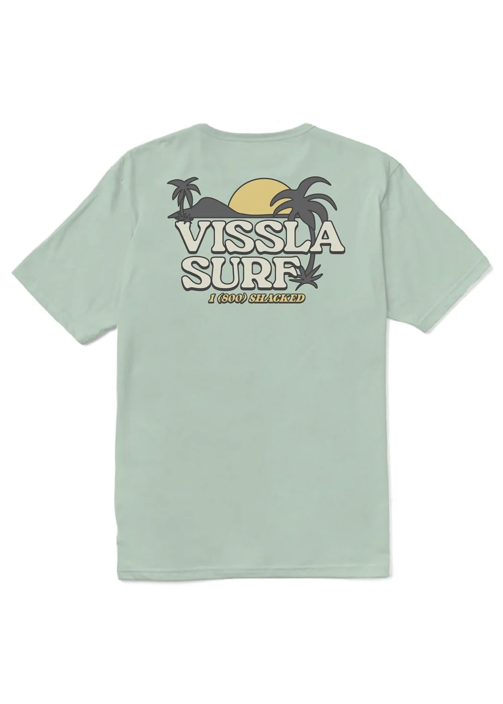 Vissla Shacked graphic t-shirt back print view
