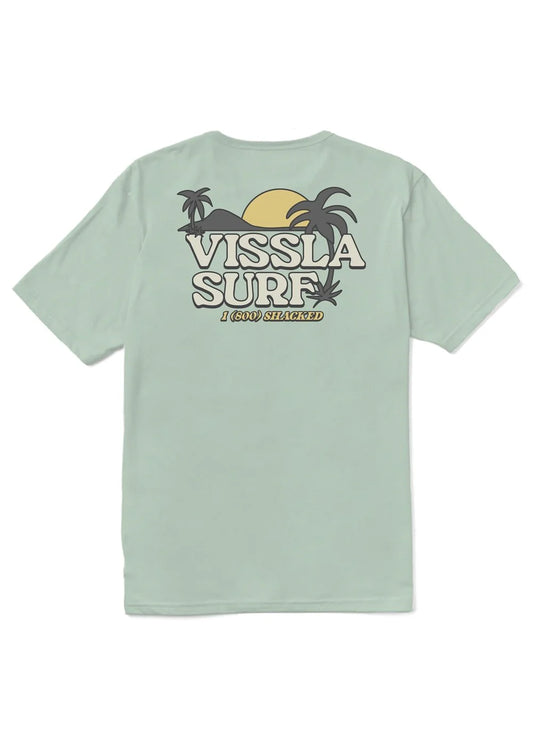Vissla Shacked graphic t-shirt back print view