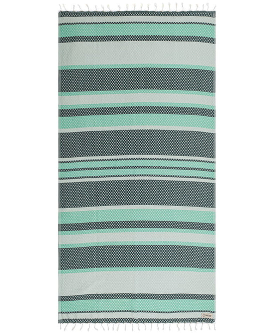 Sand Cloud Jade Dobby Stripe Beach Towel full view