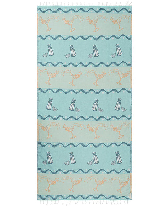Sand Cloud Life at Margaritaville Beach Towel full view