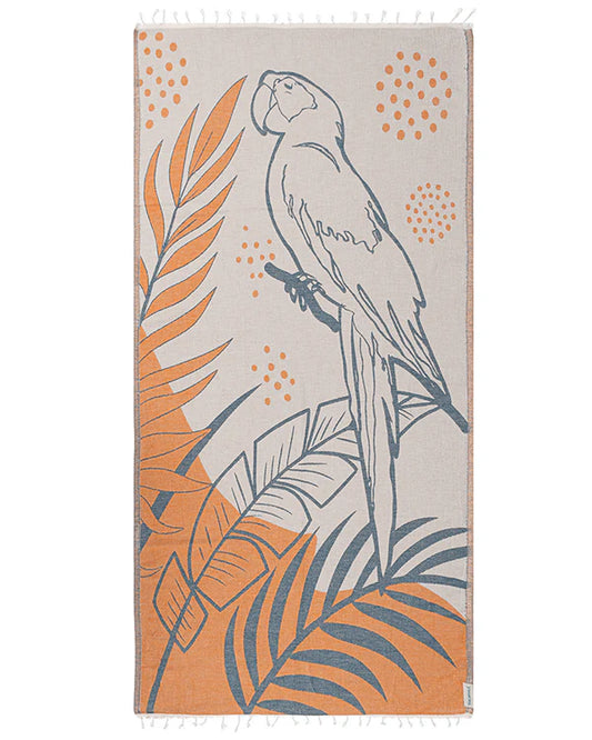 Sand Cloud Margaritaville Parrot Beach Towel full view