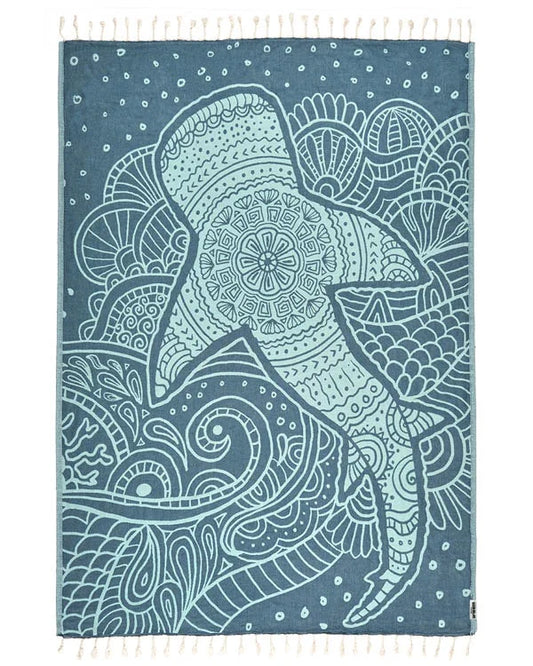 Sand Cloud Mr. Whale Shark Beach Towel full view
