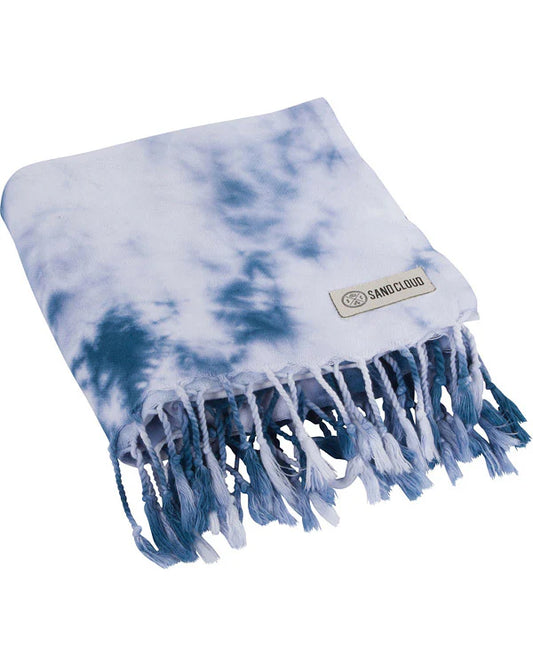Sand Cloud Navy Acid Wash Beach Towel folded view