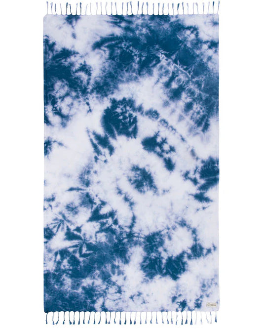Sand Cloud Navy Acid Wash Beach Towel full view