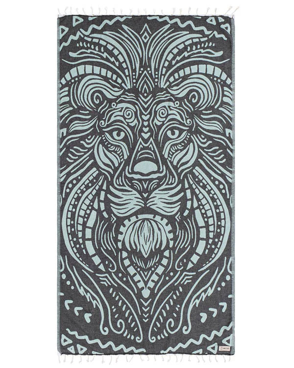 Sand Cloud Raj the Lion Beach Towel full view