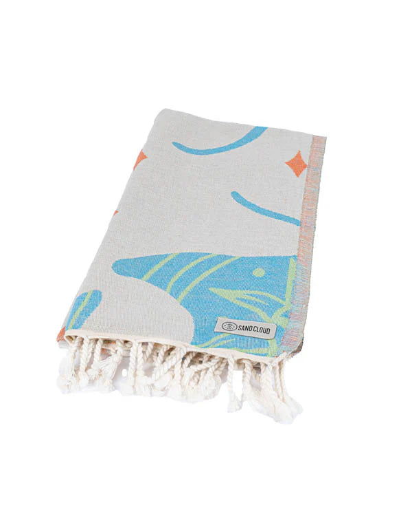 Sand Cloud Sea Devils Beach Towel folded view