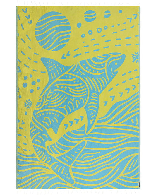 Sand Cloud Tiger Shark Beach Towel full view