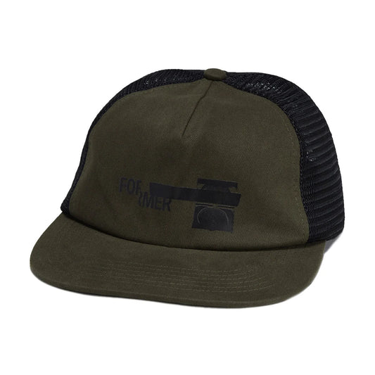 Former Tape Crux graphic and trucker mesh detail