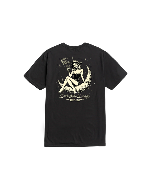 Close-up of Dark Seas Moon Maiden Premium T-Shirt graphic print