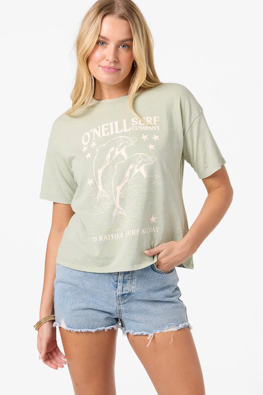 O'Neill Twinning Easy Tee women's graphic t-shirt front view