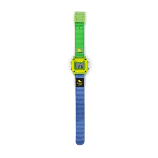 Freestyle Shark Mini Clip Neon Coast watch angled view