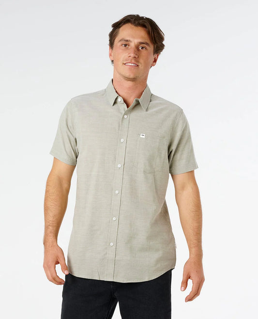 Rip Curl Classic Surf Ourtime short sleeve shirt front view