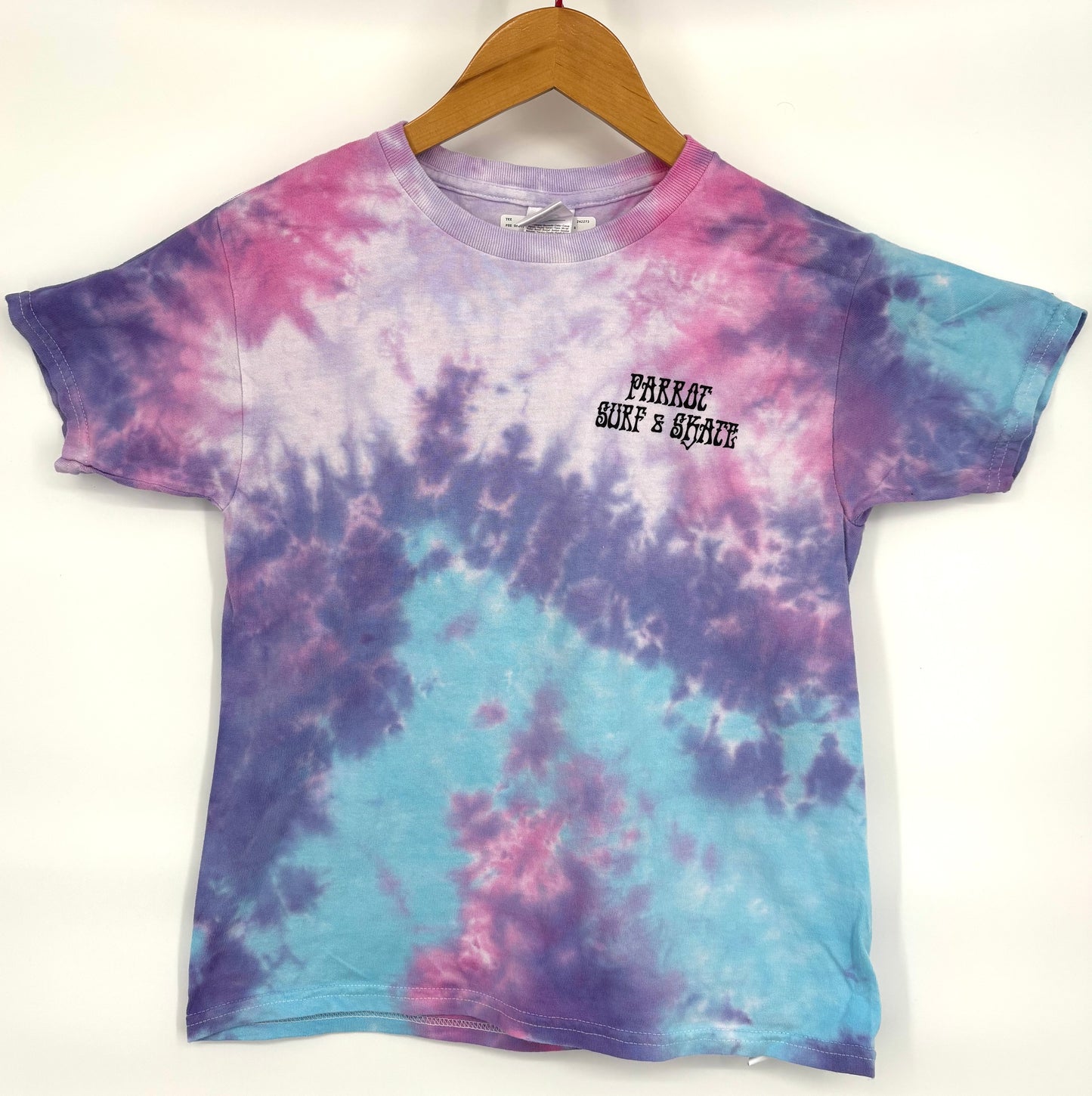 Camiseta juvenil tie-dye "Grateful for Surf" de Parrot Surf Shop (algodón grueso)
