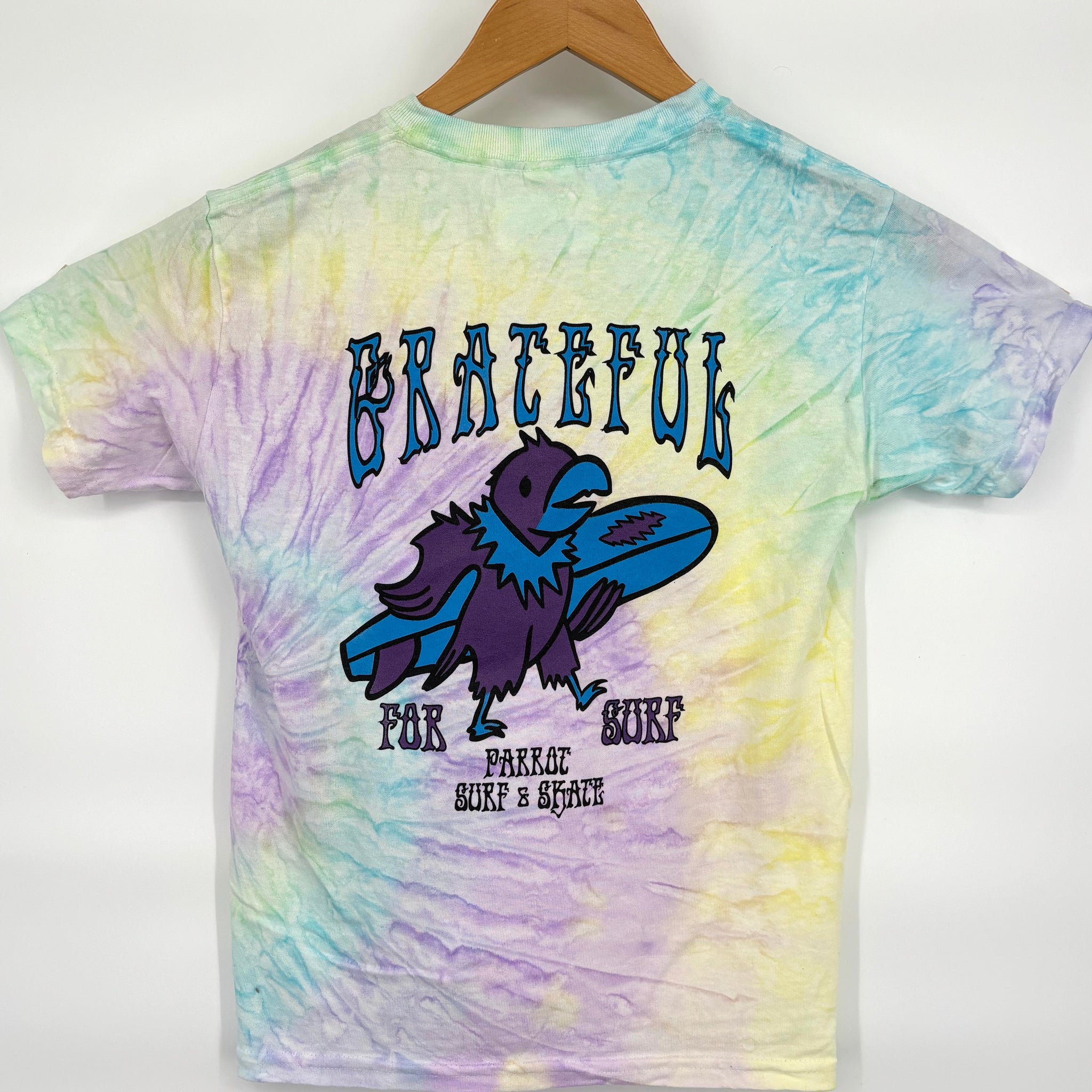 Parrot Surf Shop Grateful for Surf Youth Tie-Dye T-Shirt – Heavyweight Cotton