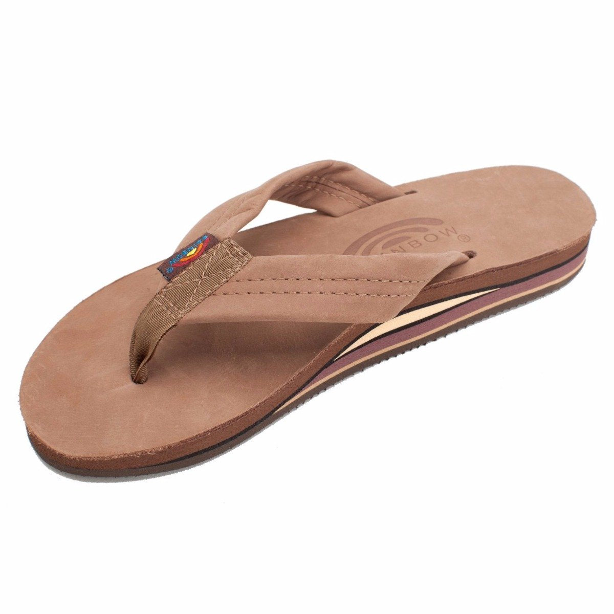 Rainbow Women’s 302 leather sandals, dark brown double layer size L