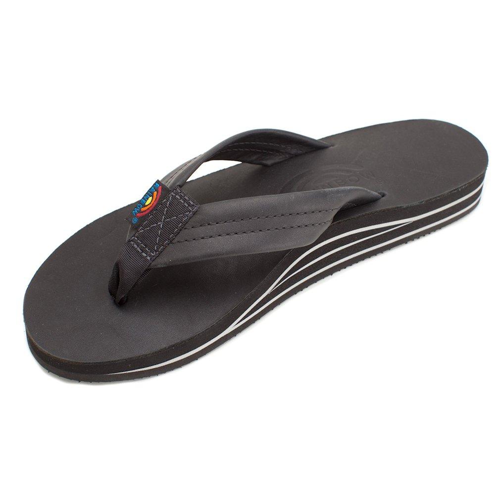 Rainbow Women’s 302 leather sandals, dark brown double layer size 10