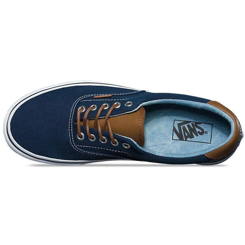 Vans Era 59 Q6Z sneakers, dress blue canvas lace up shoes size 7.5