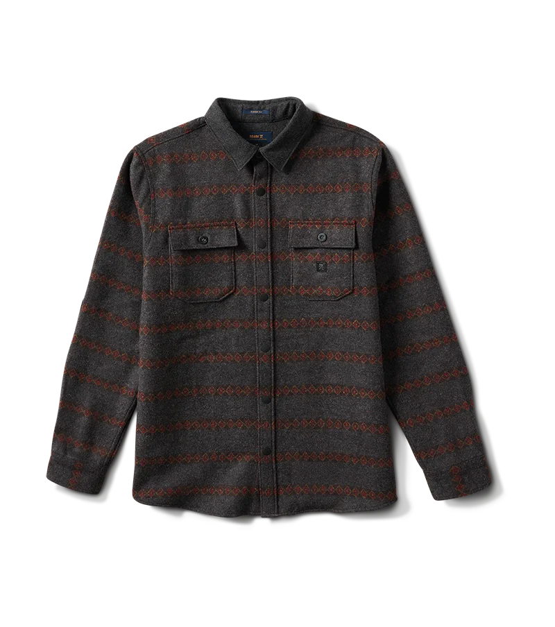 Roark Nordsman Flannel, gray plaid men’s button up shirt size S