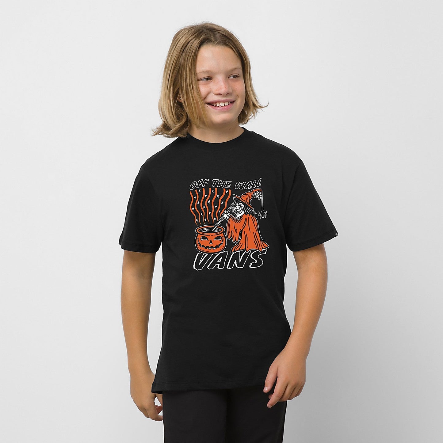 Camiseta Infantil Abóbora que Brilha - Preta