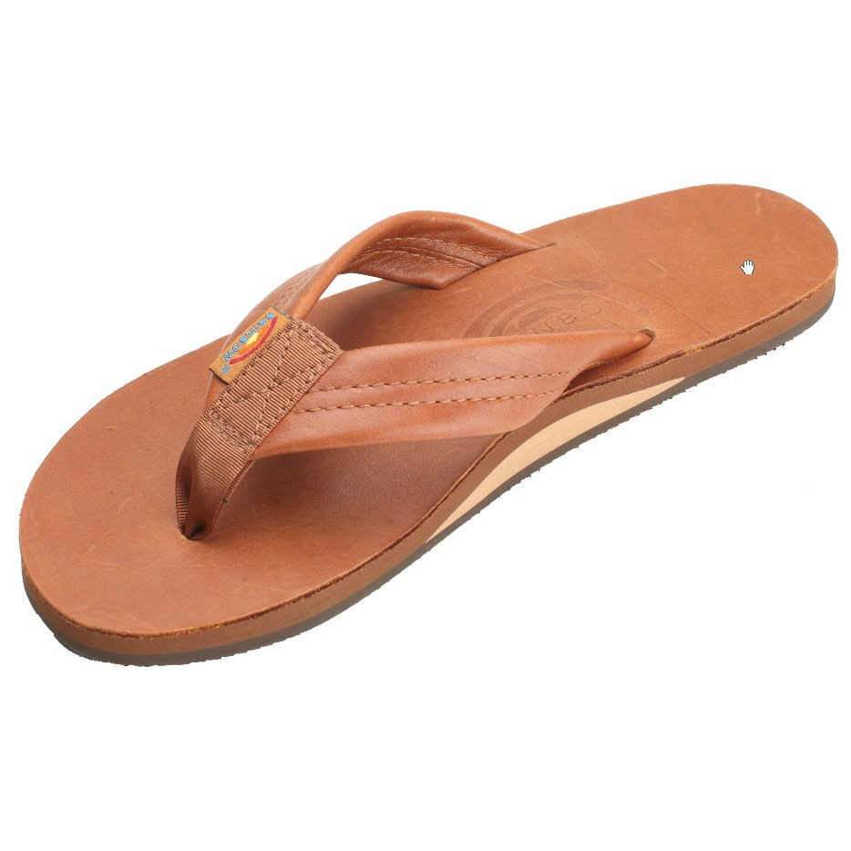 Rainbow Women’s 301 leather sandals, expresso single layer size XL