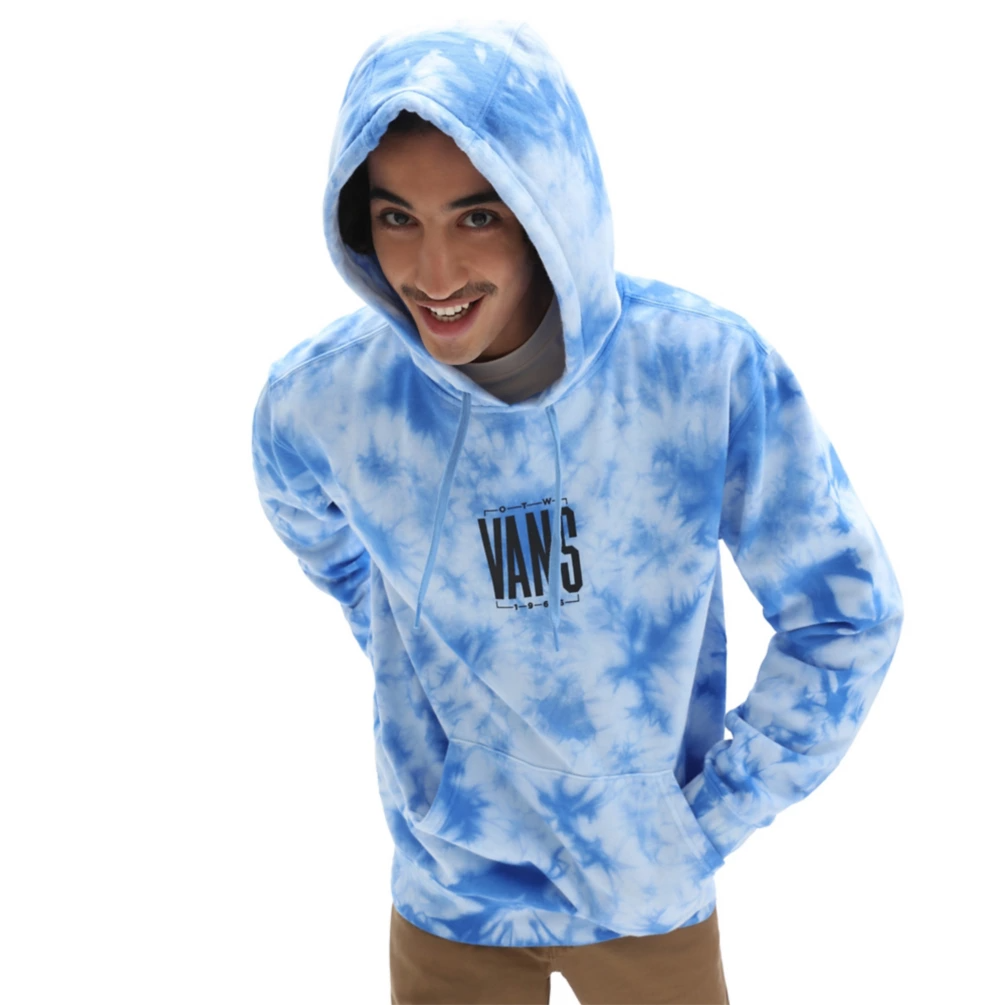 Sudadera con capucha tie dye de tipo alto